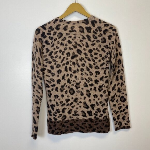 Magaschoni 100% Cashmere Leopard Print Sweater - Picture 10 of 11